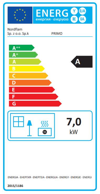 Żeliwna koza NORDFLAM PRIMO EKO, 7 KW