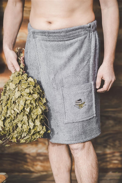Sauna apron grey 55x150 NAMŲ TEKSTILĖ