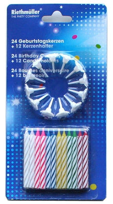 Birthday candles ESPERANZA, colorful, 24 pcs.