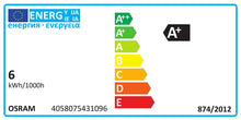 LED lempa Osram P45, 5.5W, E14, 2700K, 470lm, matinė