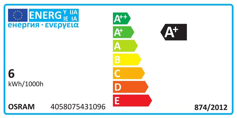 LED lempa Osram P45, 5.5W, E14, 2700K, 470lm, matinė