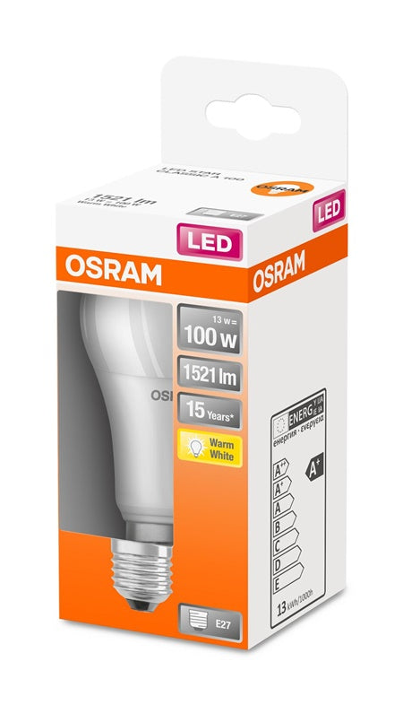 OSRAM LED BULB, A60, E27, 13W, 1521lm, 2700K