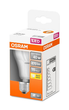 Lemputė OSRAM LED, A60, E27, 5,5 W, 470 lm, 2700 K