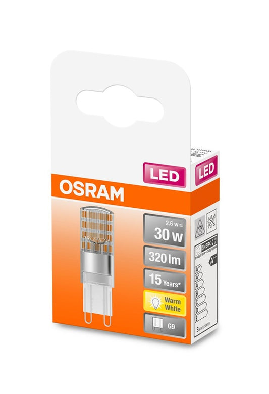 LED bulb Osram T15, G9, 2.6W, 2700K, 320lm, clear