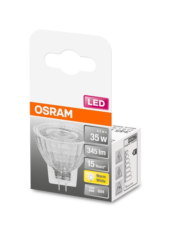 LED lemputė OSRAM, MR11, GU4, 4,2 W, 345 lm, 2700 K
