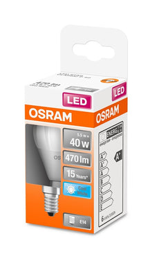 Lemputė Osram LED, P45, 4000 °K, E14, 4.9 W, 470 lm