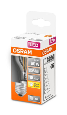 Lemputė Osram LED filamentinė, P45, E27, 6 W, 806 lm, 2700 K