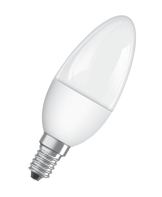 LED bulb Osram, B35, 5W, E14, 827, 470lm, dim, matte