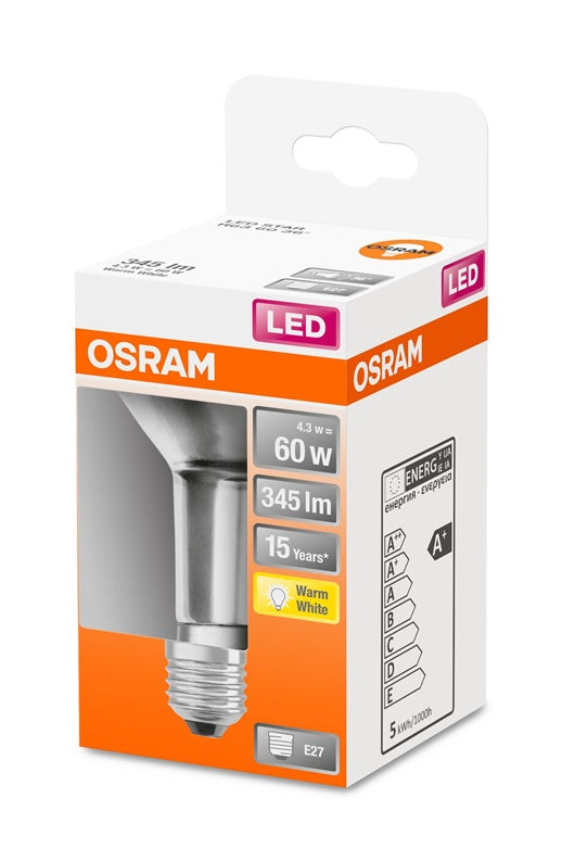 Lemputė Osram LED, R63, E27, 4,3 W, 345 lm, 2700 K