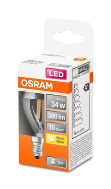 LED lemputė Osram Filam, MIRROR, P45, 4W, E14, 2700K, 350lm