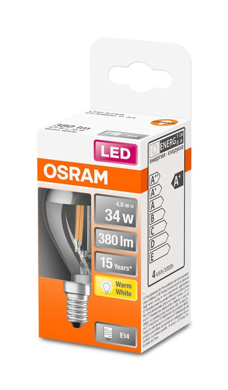 LED lemputė Osram Filam, MIRROR, P45, 4W, E14, 2700K, 350lm