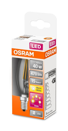LED bulb OSRAM, B35, E14, 4 W, 470 lm, 2700 K