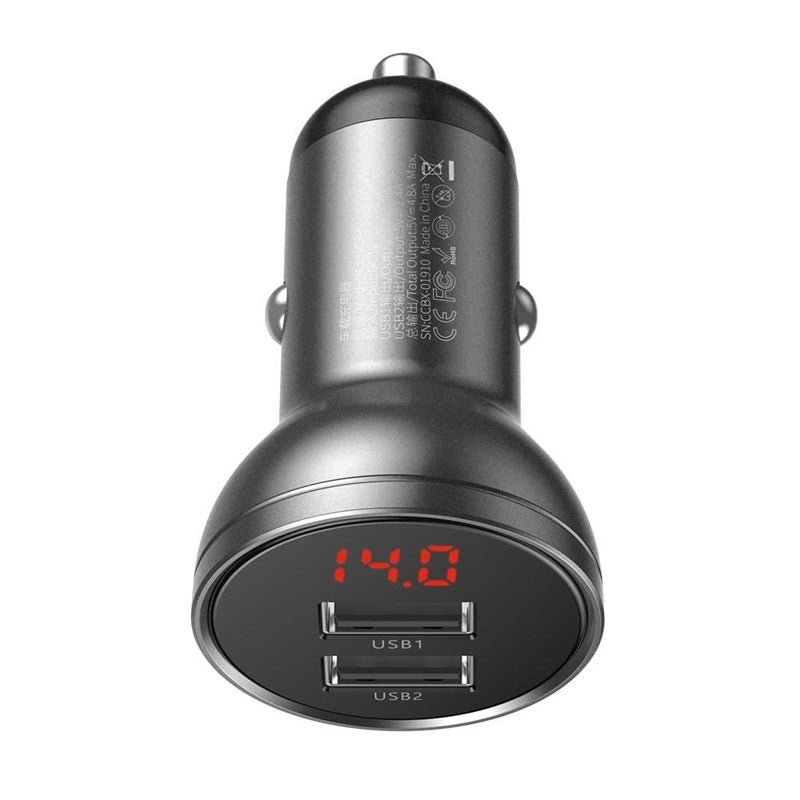 Charger Car 4.8A 2xUSB LED 24W