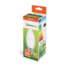 Spectrum LED Bulb, B35, E27, 6W, 520LM, 3000K