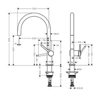 Virtuvinis maišytuvas Hansgrohe TALIS M54 72804670, juodas