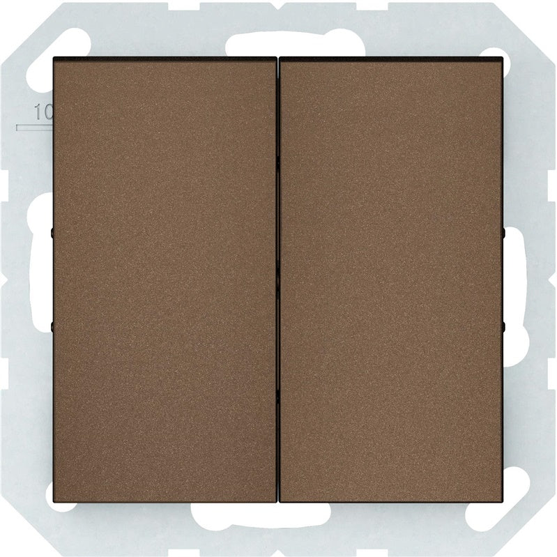 Switch VILMA QR1000, 2-gang, mocha color