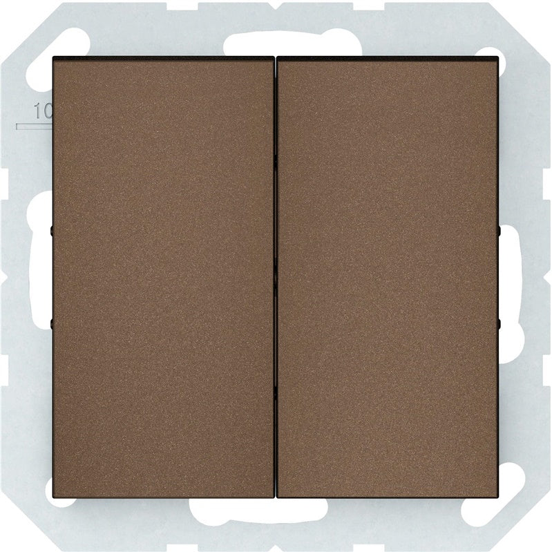 Switch VILMA QR1000, 2-gang, mocha color