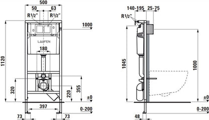 Potinkinis unitazo rėmas unitazams Laufen Lis H8946600000001