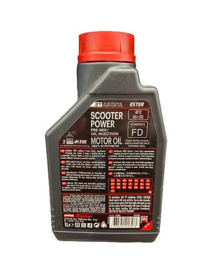 Motorcycle engine oil MOTUL SCOOTER POWER 2T, 1 l