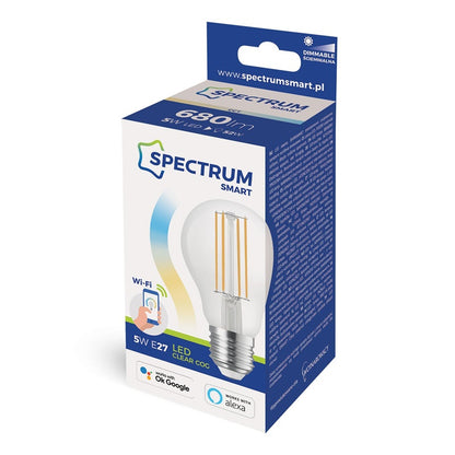 INTELIGENTNA ŻARÓWKA LED, SMART WIFI, A60, 5W, E27, CCT+DIM, CL