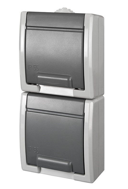 Double socket ELEKTRO-PLAST AQUANT, IP55