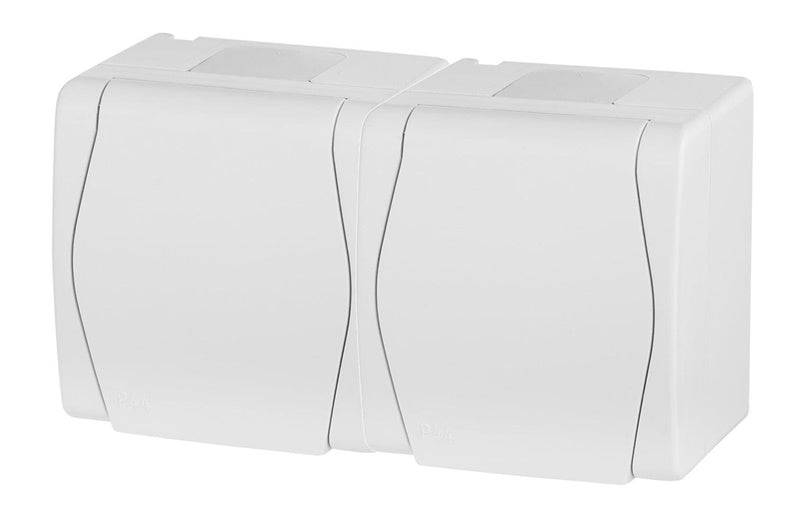 Dvivietis kištukinis lizdas ELEKTRO-PLAST HERMES2, IP44