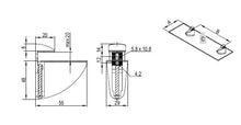 Adjustable shelf bracket, 20 mm, chrome-plated