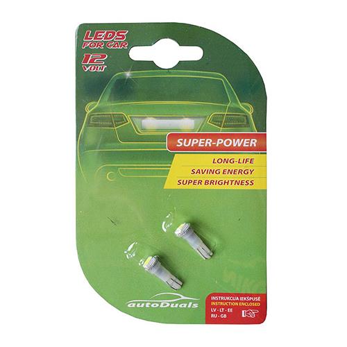 Żarówka LED T5 1SMD AutoDuals, biała, 2 sztuki