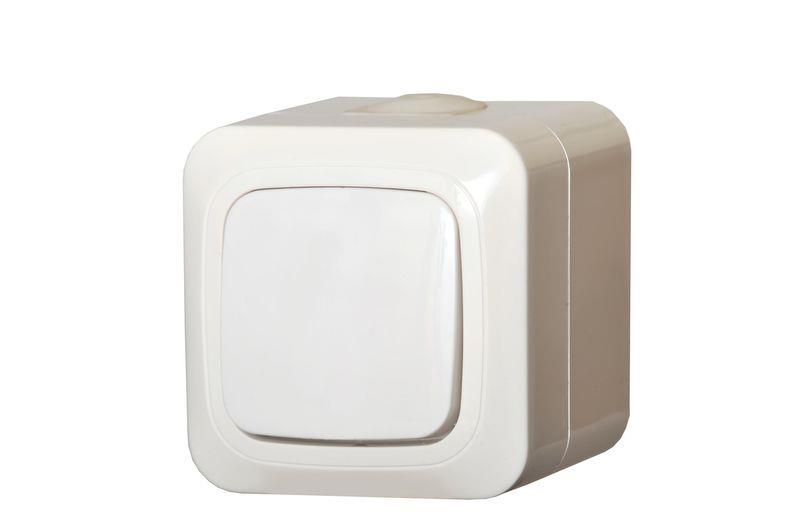 Switch LIREGUS HERMI, white, IP44
