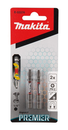E-03274 PH2-50mm screwdriver bits, 2 pcs.
