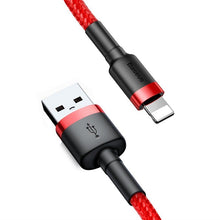 Kabelis BASEUS USB Type A M, Lightning M, 0.5m, raudonas