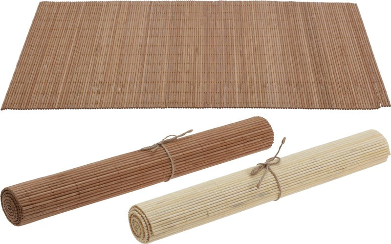 Bamboo placemat, various colours, 450×300 mm