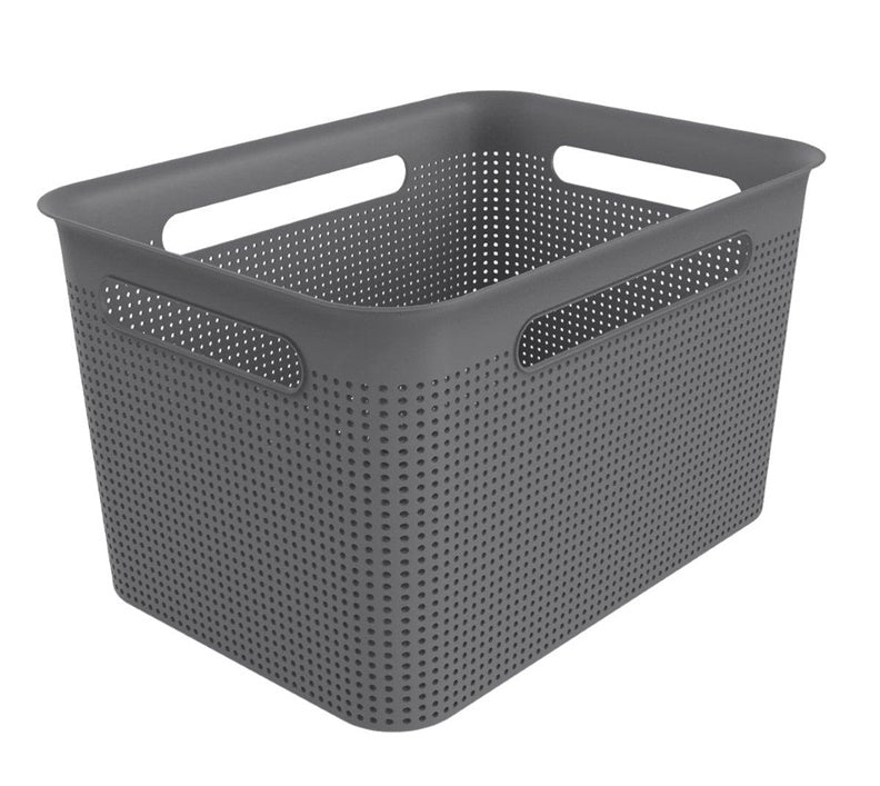 Daiktadėžė ROTHO BRISEN, 16 l, pilka, 36×26,2×21,1 cm