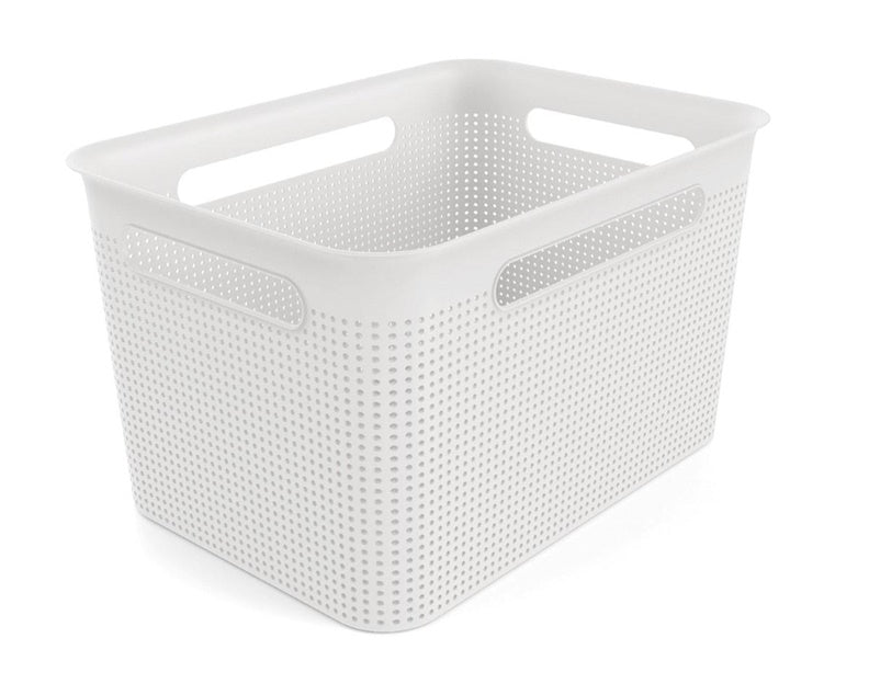 Storage box ROTHO BRISEN, 16 l, white, 36×26.2×21.1 cm