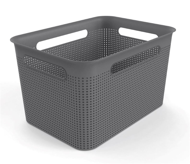 Daiktadėžė ROTHO BRISEN, 16 l, pilka, 36×26,2×21,1 cm