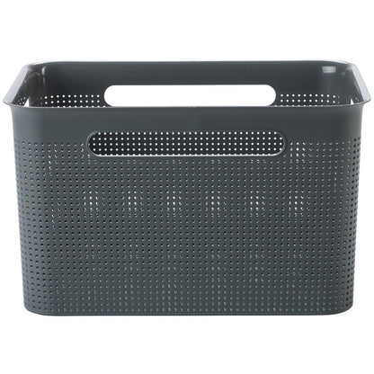 Storage box ROTHO BRISEN, 16 l, grey, 36×26.2×21.1 cm