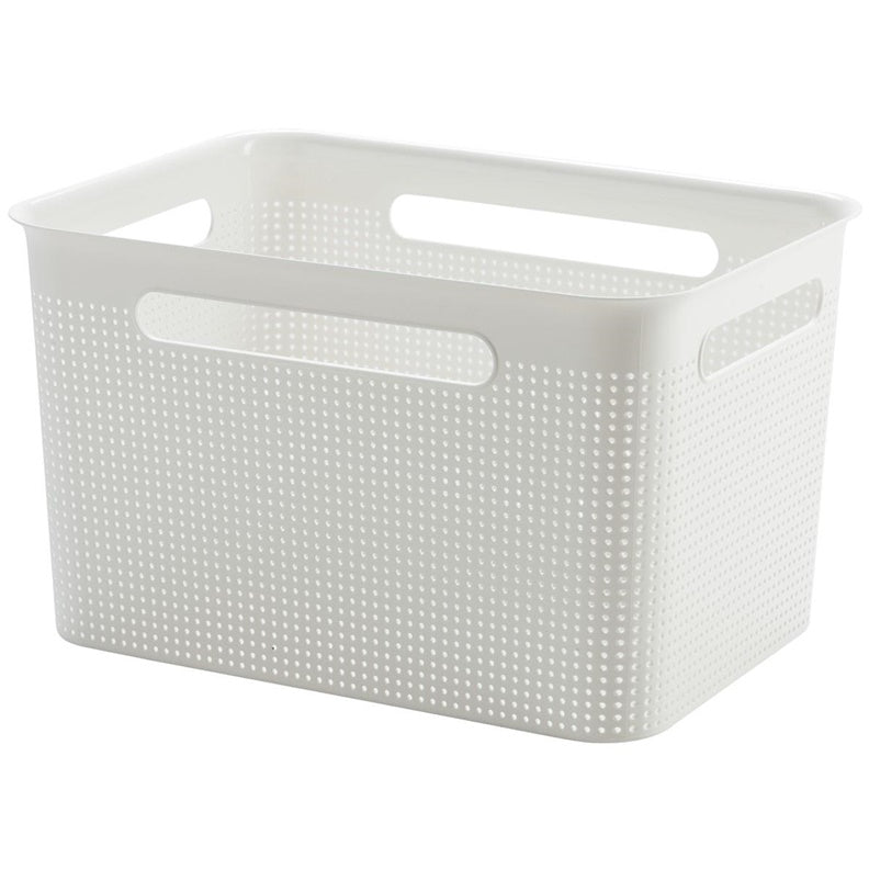 Storage box ROTHO BRISEN, 16 l, white, 36×26.2×21.1 cm