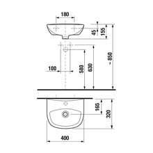 Washbasin JIKA ZETA, 400×320 mm
