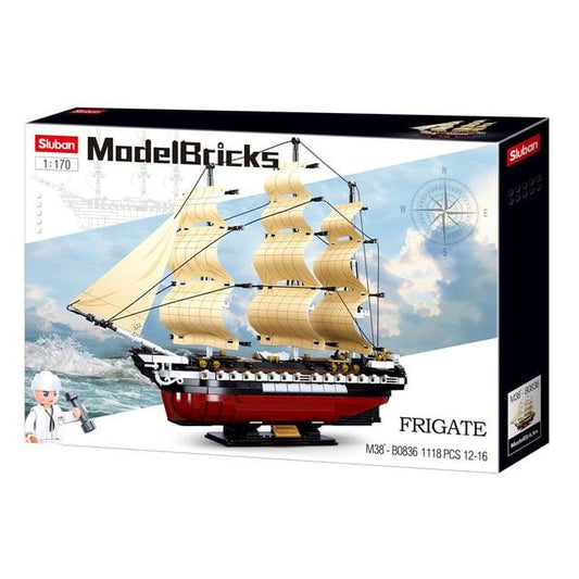 SLUBAN M38-B0836 construction set, sailboat, 1118 pieces