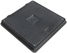 Kwadratowa pokrywa włazu, 650x650 mm A15 czarna