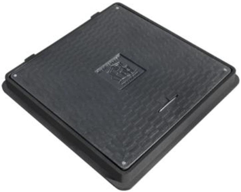 Kwadratowa pokrywa włazu, 650x650 mm A15 czarna