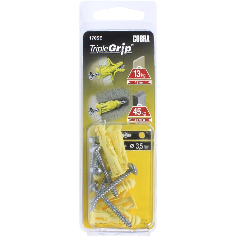 Wkręty do płyt GK, 3,5 x 29 mm, plastikowe, 6 szt.