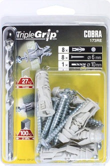 Fixings GKP, 6 x 39 mm, plastic, 8 pcs.