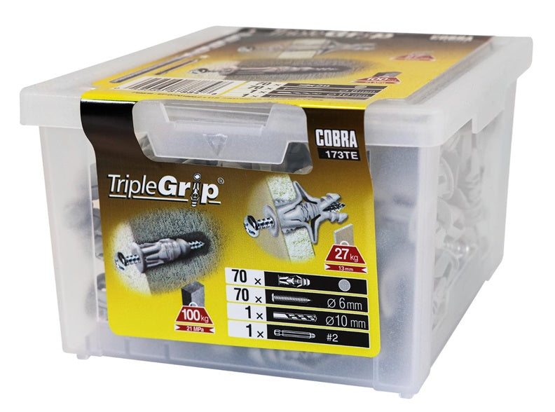 GP screws, 6 x 39 mm, plastic, 70 pcs.