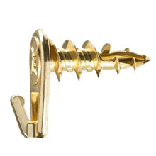 Screw-in plasterboard hooks, 10.5 x 27 mm, brass colour, 4 pcs.