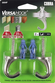 GKP, Versa Hooks, 6 x 66 mm, nickel coloured, 2 pcs.