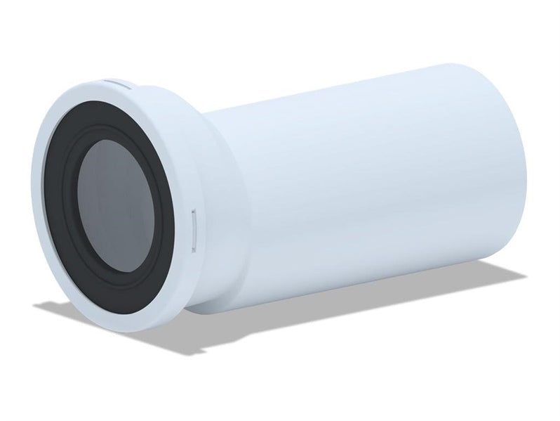 Tiesi unitazo jungtis , 110 mm, su 15 mm nuokrypiu