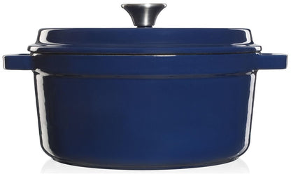 Pot with lid 4.7l, dark blue
