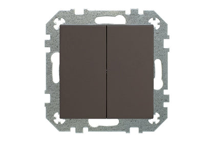LIREGUS RETRO switch, 2-gang, brown