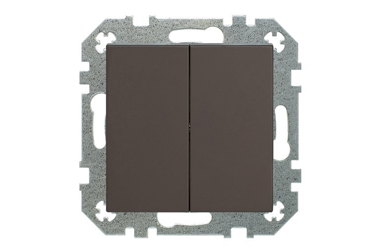 LIREGUS RETRO switch, 2-gang, brown